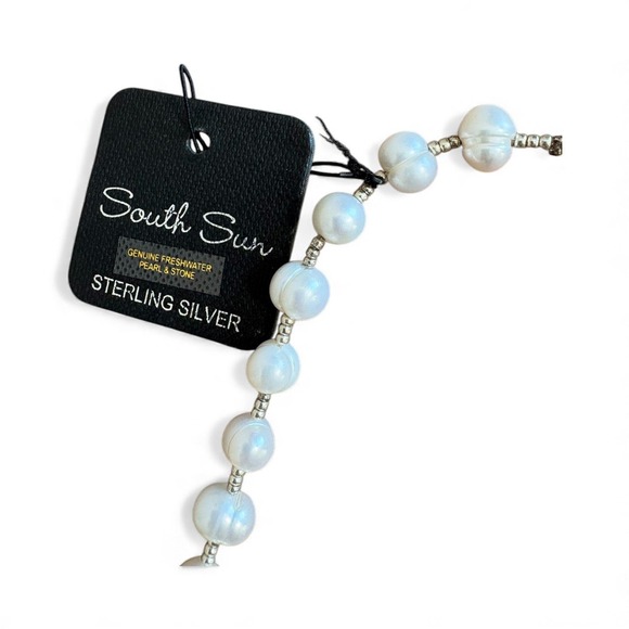 South‎ Sun Sterling Silver Freshwater Pearl Gemstone Necklace - Picture 2 of 5